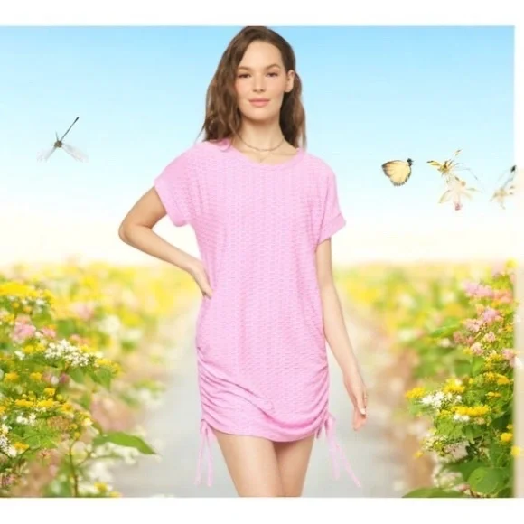 🆕 Entro Textured round neck mini dress - Picture 1 of 2